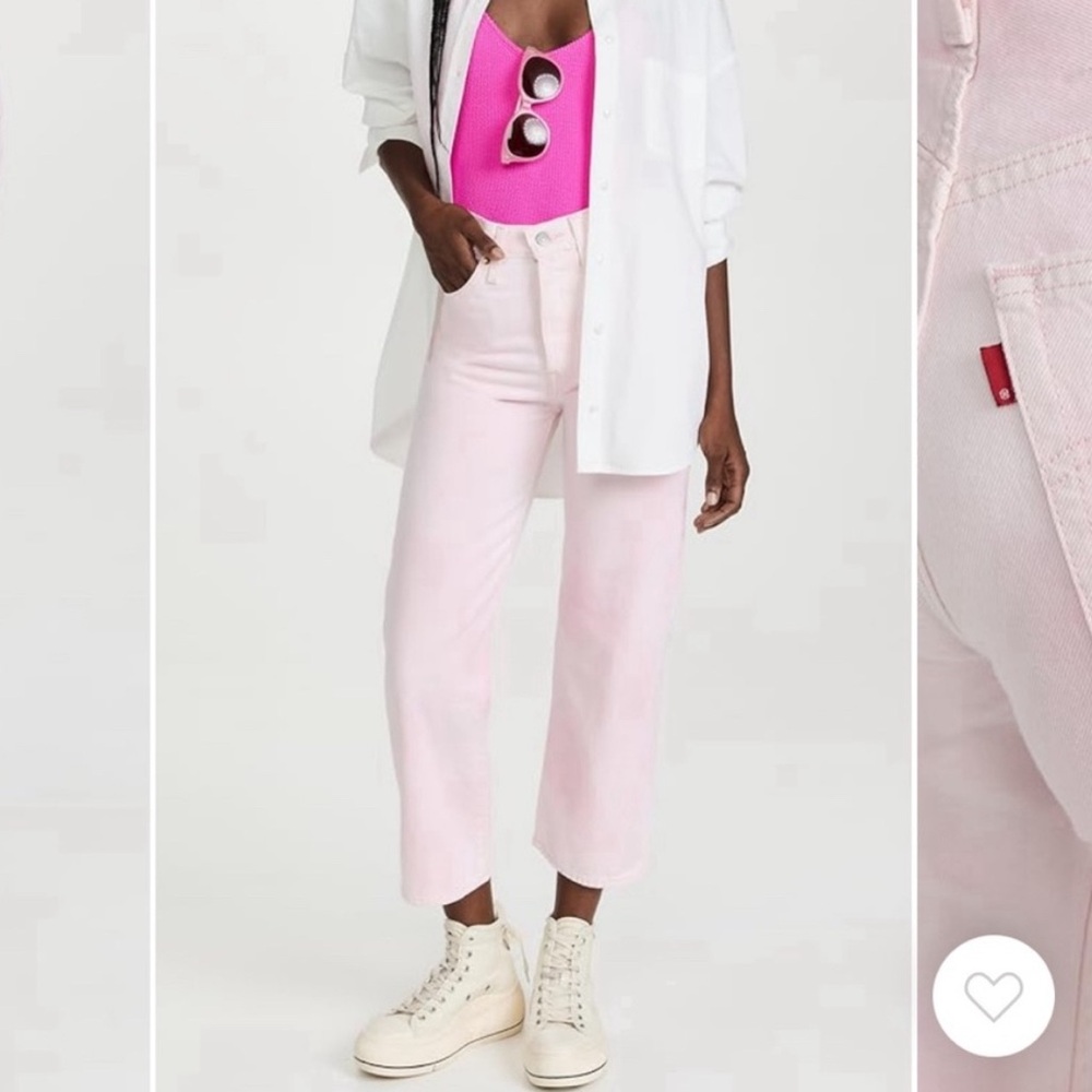 Levi’s Ribcage Straight Ankle Pink Jeans